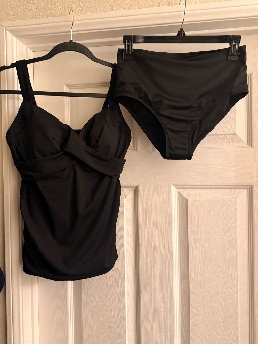 Lands' End Black Two-Piece Tankini Set